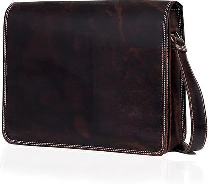 11 inch Small Crossbody Shoulder Genuine Leather iPad/Tablet Vintage Messenger Bag For 10.5 inch iPad Pro for Women & Men