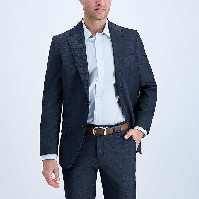 Haggar Men's 2-in-1 Reversible Leather Belt for Dress Pants, Suits, Khakis - Classic, Business Casual, Formal, Work