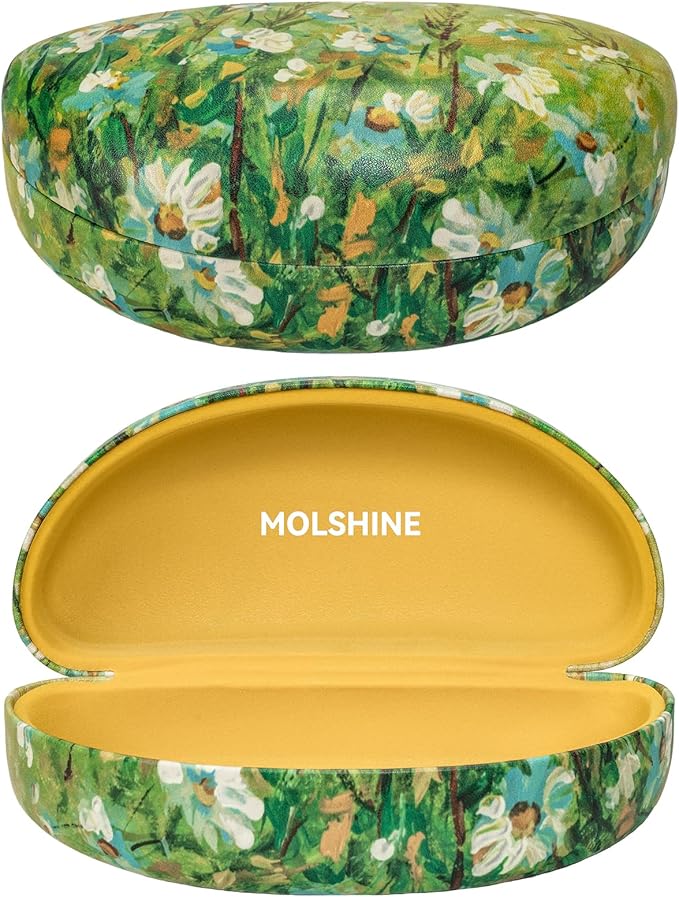 molshine Hard Shell Sunglasses Case,Large Glasses Case for Women Men Oversized Sunglass Eyeglasses