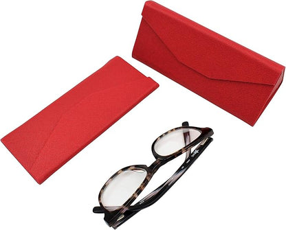 Real Sic Glasses Case for Men and Women - Magnetic Folding Hard Shell Sunglass Holder - Inspired by Solid Color