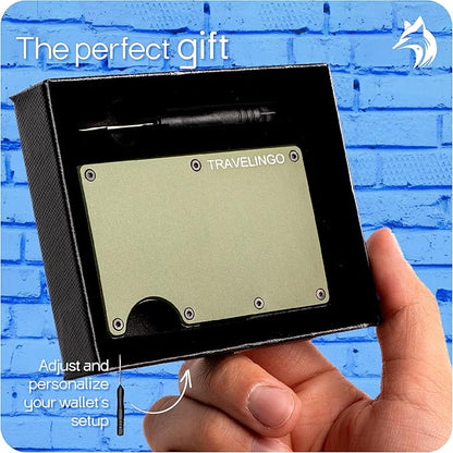 TRAVELINGO Slim RFID Blocking Wallet For Men - Light Weight, Durable & Compact- Minimalist Wallet With Money Clip (Green)