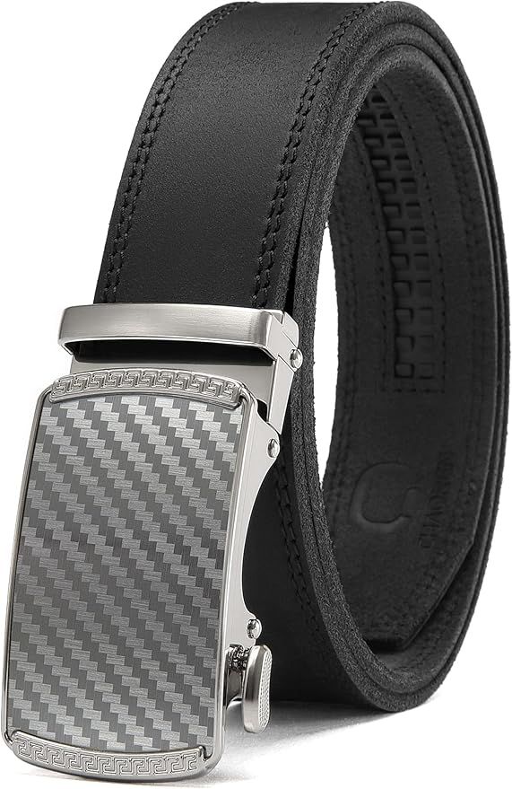 CHAOREN Mens Belt Leather Ratchet Belt - Customizable Fit, Effortless Style (35mm)