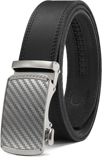 CHAOREN Mens Belt Leather Ratchet Belt - Customizable Fit, Effortless Style (35mm)