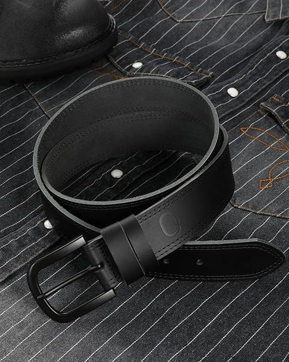 CHAOREN Full Grain Leather Belt for Men, Work Belts for Men Heavy Duty, Daily Wear for Jeans Pants