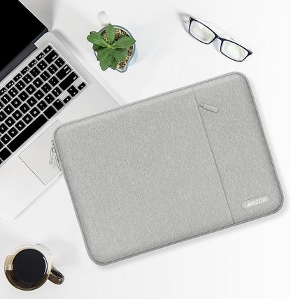 MOSISO Laptop Case 13 inch, Laptop Sleeve Compatible with MacBook Neo/Air/Pro 13 inch with A18/M5/M4/M3/M2/M1 Chip 2026-2016, Polyester Vertical Computer Sleeve Bag with Pocket, Gray