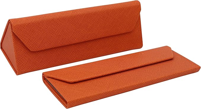 Real Sic Glasses Case for Men and Women - Magnetic Folding Hard Shell Sunglass Holder - Inspired by Solid Color