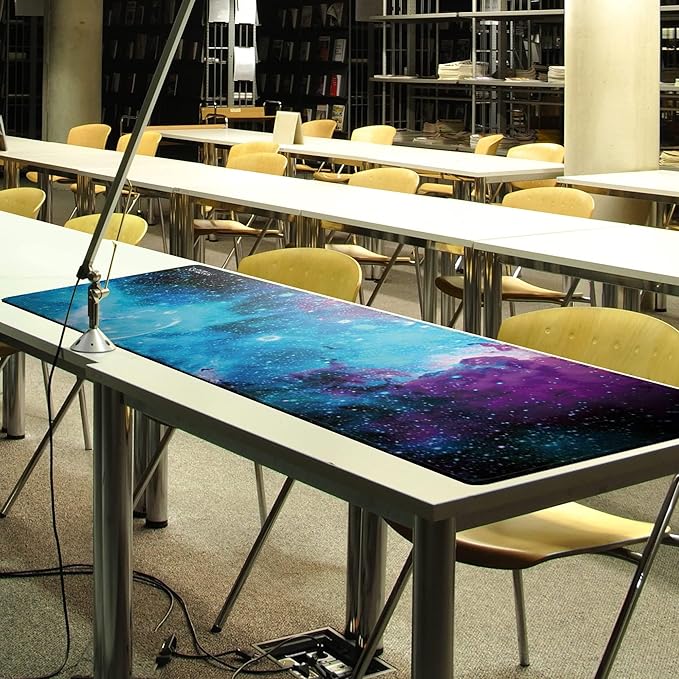 Mydours 36"x20" Large Gaming Mouse Pad - Mouse Pad with Non-Slip Rubber & Fabric Surface - Large Desk Mat for Computer Office Home Working - XL Desk Protector Pad (Universe)