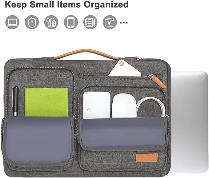 MOSISO 360 Protective Laptop Case 17.3 inch, 17-17.3 inch Laptop Sleeve Compatible with Dell, HP, Lenovo, Asus, Acer, Alienware, Side Open Carrying Case with 4 Zipper Pockets&Handle, Taupe Gray
