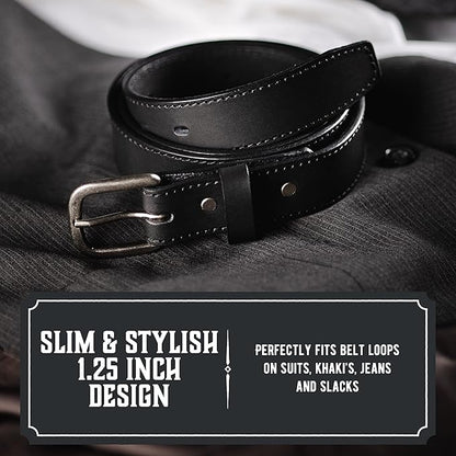 Main Street Forge The Executive Leather Belt | Made in USA | Men's Dress Belt | 1 1/4 Inch Belt