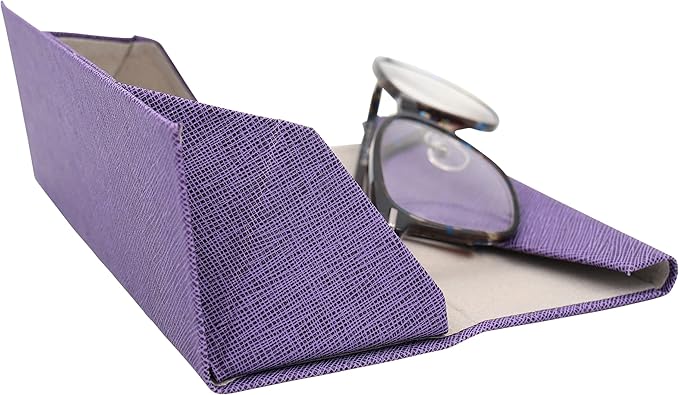 Real Sic Glasses Case for Men and Women - Magnetic Folding Hard Shell Sunglass Holder - Inspired by Solid Color