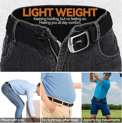 XZQTIVE Braided Belt Stretch Belt for Men and Women Multicolored Woven Golf Belt Elastic Jean Belts