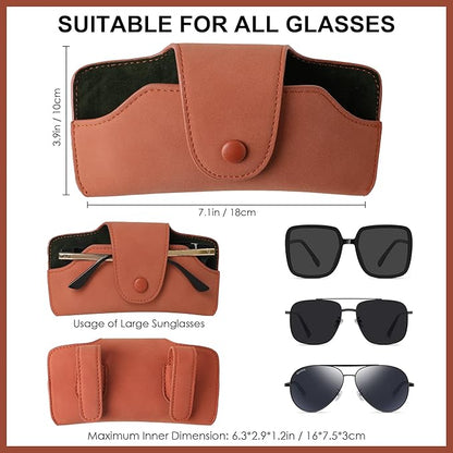 Car Sunglasses Holder for Car Visor Vegan Leather Auto Eyeglass Case with Clip Automotive Interior Visor Accessories