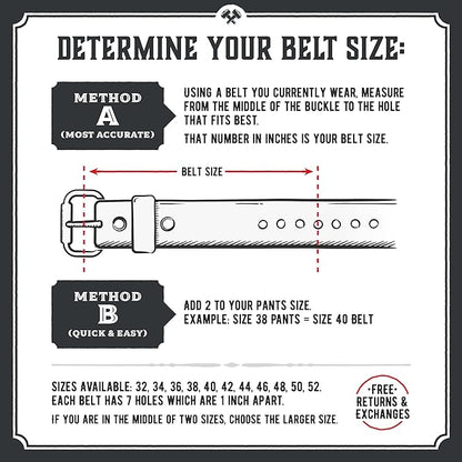 Main Street Forge The Executive Leather Belt | Made in USA | Men's Dress Belt | 1 1/4 Inch Belt