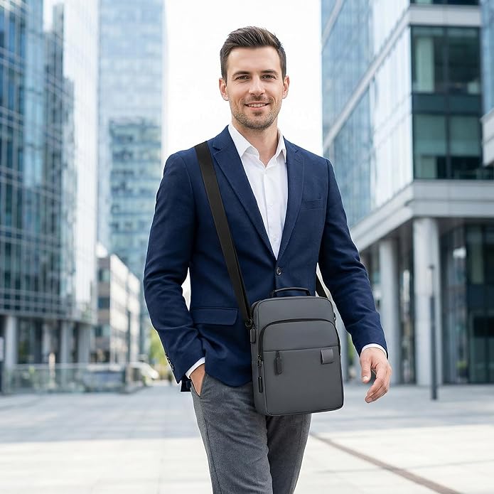 Messenger Bag for Men Sling Bag Anti Theft Crossbody Shoulder Bag Large Capacity Business Satchel for Travel Work