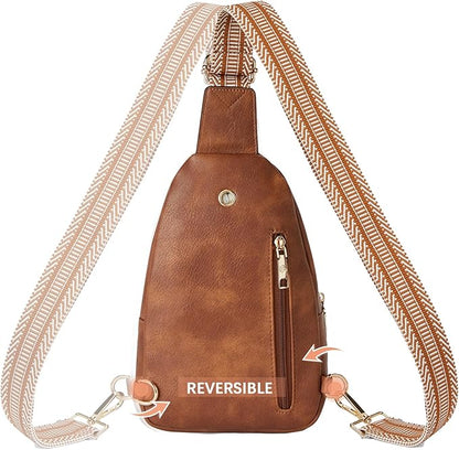 BOSTANTEN Small Sling Bag for Women Leather Crossbody Bags Fanny Pack Chest Bag for Travel