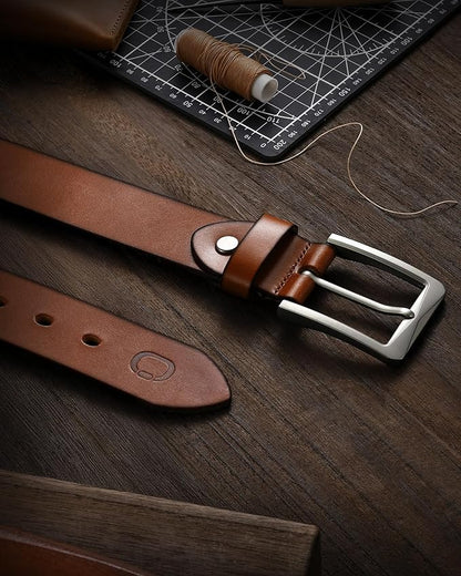 CHAOREN 1.5" Mens Belts Leather - Italian Full Grain Leather Belts - Ideal for Casul Jeans & Work Wear