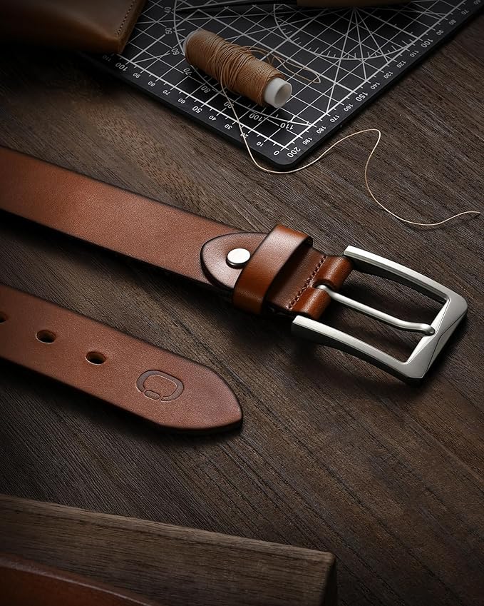 CHAOREN 1.5" Mens Belts Leather - Italian Full Grain Leather Belts - Ideal for Casul Jeans & Work Wear