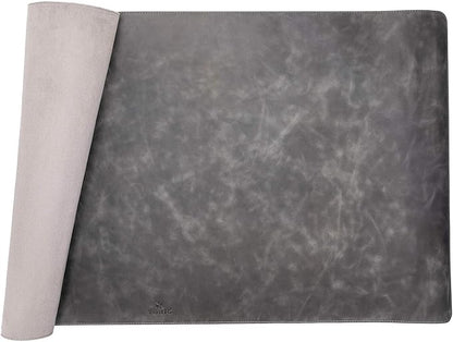 Venito Premium Leather Desk Mat (36 X 19 inch) - Large Computer Desk Mat for Home Office Accessories (Faded Gray)*