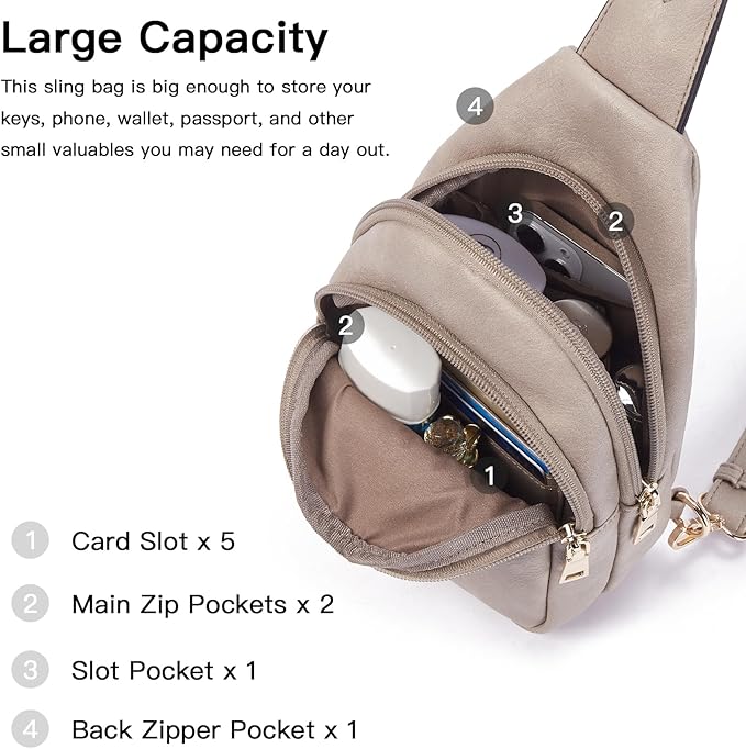 Telena Crossbody Bags for Women Leather Cross Body Sling Bag for Woman Travel