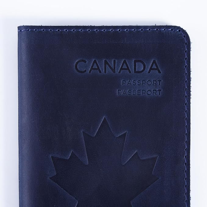 INCARNE Leather Passport Holder for Travel - Passport Case - Passport Wallet for Men - Passport Cover for Women Sleeve Protector - Travel Essentials Vacation Luggage Travel Gifts - Vintage Blue