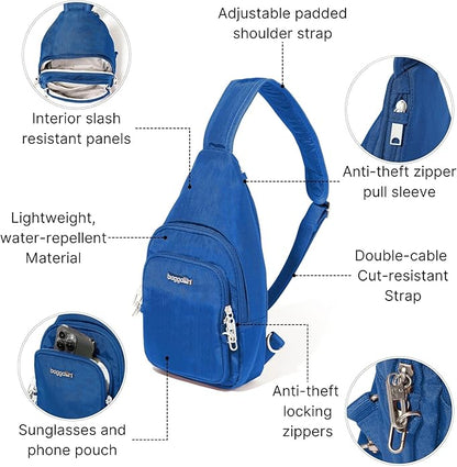 Baggallini womens Securtex Anti-theft Daytripper Sling