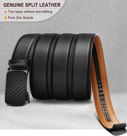 BULLIANT Men's Ratchet Belt Nontrimmable-Click Belt Adjustable for Men Gift Lightweight 1 3/8"