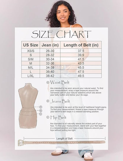 Womens Genuine Leather Belt for Jeans Pants Width 1.57" Western Cowgirl Wide Belts for Ladies with Gift Box
