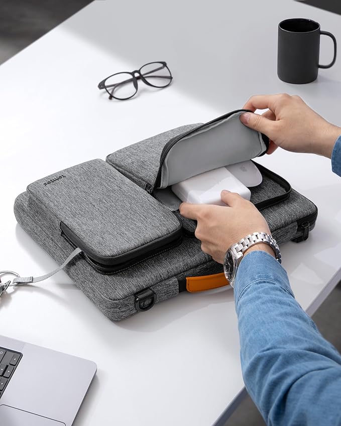 tomtoc 360 Protective Laptop Shoulder Bag for 15 Inch New 2026 MacBook Air M5/A3448, M4/A3241, M3/A3114, M2/A2941, 15 Inch Microsoft Surface Laptop 7/6, Water-Resistant Accessory Case