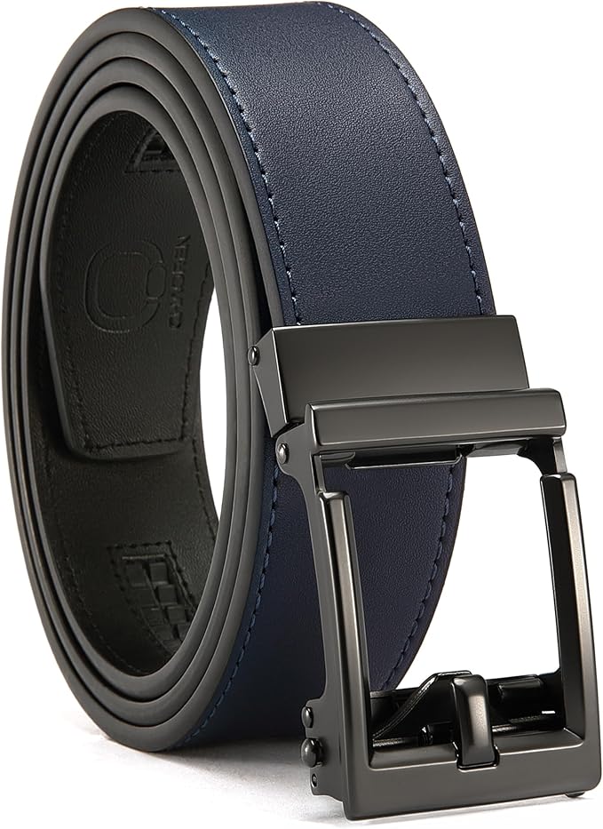 CHAOREN Ratchet Belts for Men - 1.5" Mens Belt Genuine Leather for Causual Jeans - Customizable Style, Versatile Fit