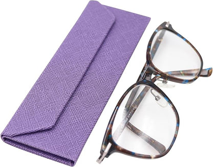 Real Sic Glasses Case for Men and Women - Magnetic Folding Hard Shell Sunglass Holder - Inspired by Solid Color