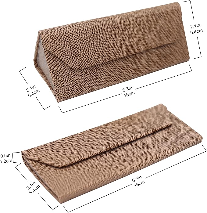 Real Sic Glasses Case for Men and Women - Magnetic Folding Hard Shell Sunglass Holder - Inspired by Solid Color