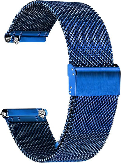 TStrap Mesh Watch Band Metal - Black Quick Release Watch Bands for Men Women - Stainless Steel Smart Watches Strap Bracelet Replacement - 10mm 12mm 14mm 16mm 18mm 20mm 22mm