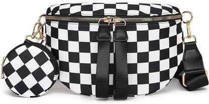 Eslcorri Small Crossbody Sling Bag for Women Trendy - Fanny Packs Leather Chest Belt Bum Bag Anti Theft Purse for Travel