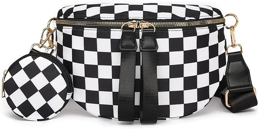 Eslcorri Small Crossbody Sling Bag for Women Trendy - Fanny Packs Leather Chest Belt Bum Bag Anti Theft Purse for Travel