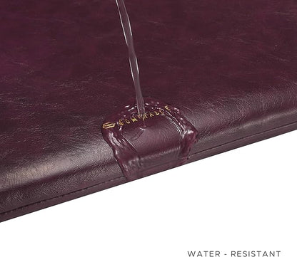 Comfyable Slim Laptop Sleeve Compatible with 13 Inch MacBook Air 13 in M5 M4 M3 M2, 13" MacBook Pro/Neo, PU Leather Bag Water-Resistant Cover Case, Berry Brown