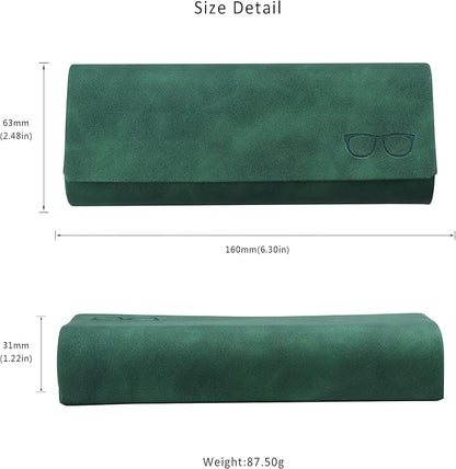 LifeArt Eyeglass Case Hard Shell, Portable Sunglass Case for Women and Men, fashionable PU Leather Eyeglass Case, Lightweight