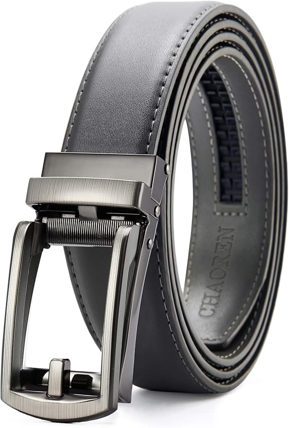 CHAOREN Mens Dress Belt - Ratchet Belt Leather 1 1/4" Comfort Click - Perfect Companion to Mens Dress Shoes