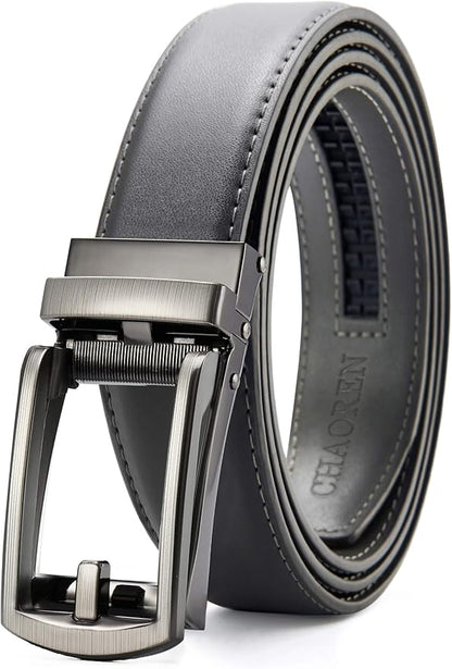 CHAOREN Mens Dress Belt - Ratchet Belt Leather 1 1/4" Comfort Click - Perfect Companion to Mens Dress Shoes