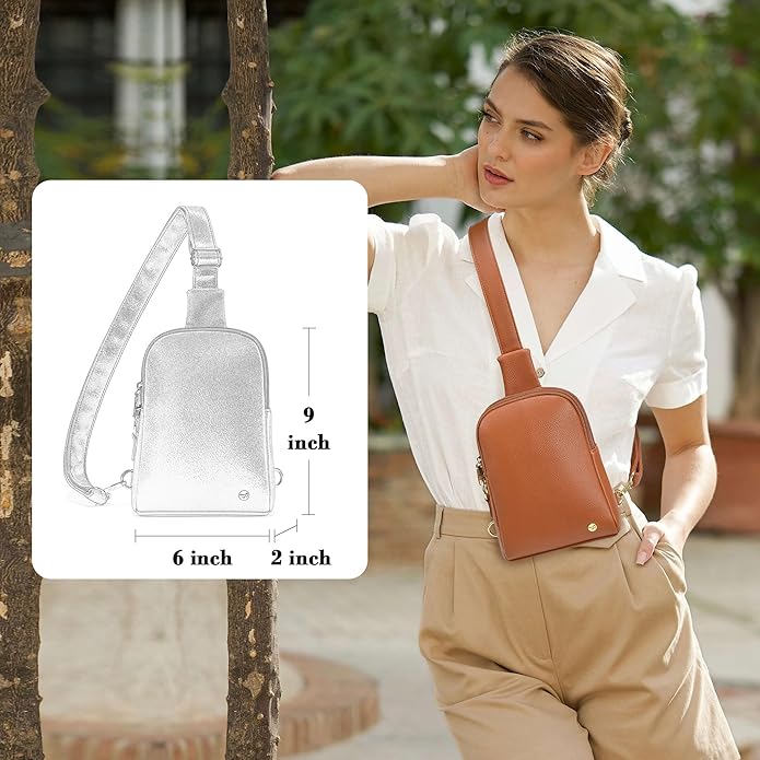 INICAT Small Sling Bag for Women Everyday & Travel Crossbody Bags Lightweight Cross Body Purses Vegan Leather
