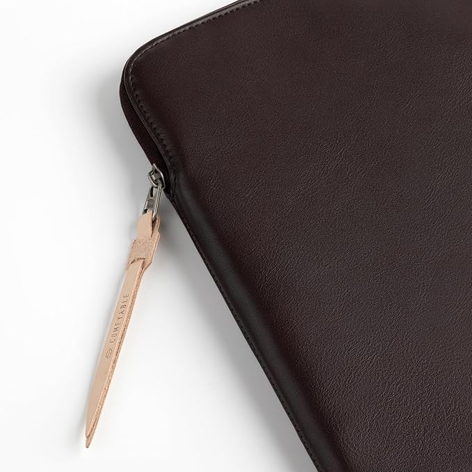 Comfyable Leather Laptop Sleeve Compatible with 16 Inch MacBook Pro M5 Pro/Max & 15 Inch MacBook Air M5 2026 (Loose Fit), Chocolate