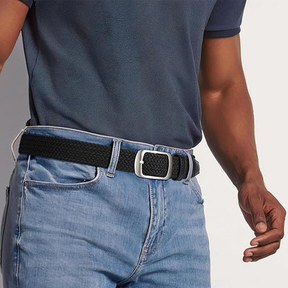 XZQTIVE Braided Belt Stretch Belt for Men and Women Multicolored Woven Golf Belt Elastic Jean Belts