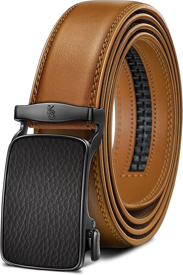 BULLIANT Men's Ratchet Belt Nontrimmable-Click Belt Adjustable for Men Gift Lightweight 1 3/8"