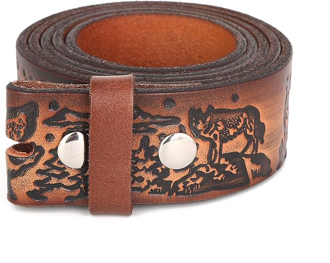 Gelante Genuine Full Grain Leather Belt Strap without Belt Buckle