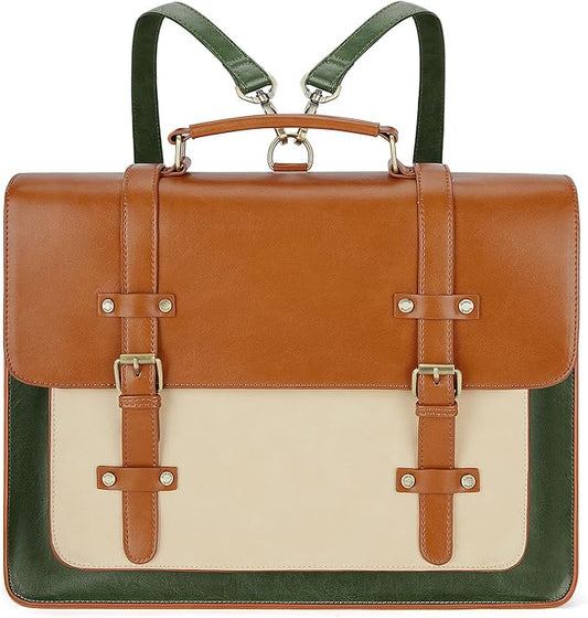 ECOSUSI Laptop Bag for Women Vegan Leather Messenger Bag Fashion Briefcase Computer Satchel Bag