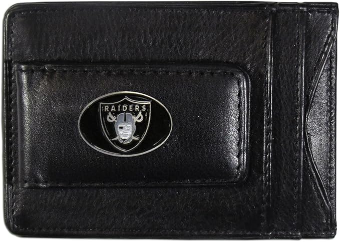 NFL Leather Money Clip Cardholder