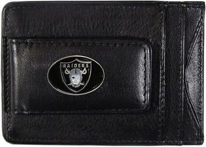 NFL Leather Money Clip Cardholder