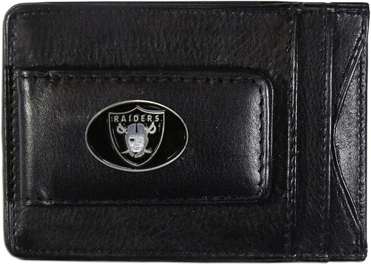 NFL Leather Money Clip Cardholder