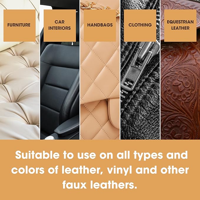 Furniture Clinic Leather Protection Cream | 2-in-1 Leather Conditioner & Waterproofing Protector for Furniture, Shoes, Car Seats & More | Prevent Stains while Nourishing | 17oz/ 500ml