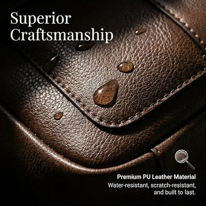Men's Leather Crossbody Bag, Casual leather Bag for Men, Crossbody Bag Office Business,Handbag Purse Zipper