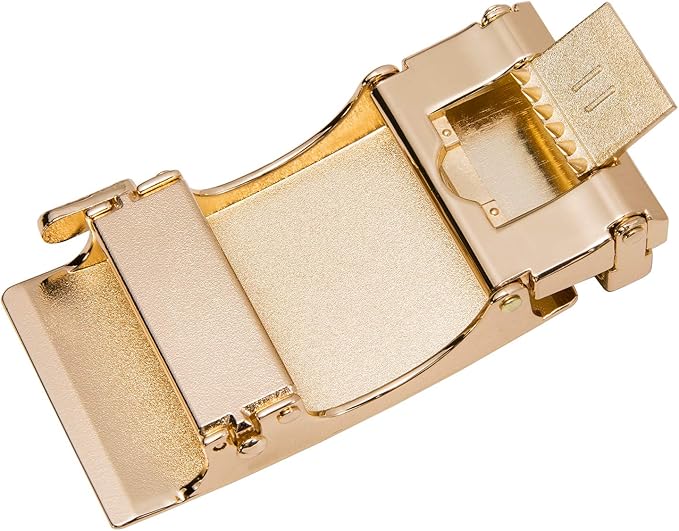 Dubulle Designer Mens Belts, Sliding Automatic Buckle Ratchet Dress Belt TOP Genuine Leather Strap Gifts